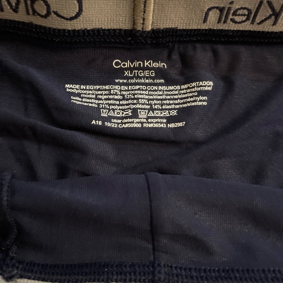 NWT Calvin Klein Modal Stretch Navy Ultra Soft Modern Boxer Brief Men’s XL - Picture 5 of 5